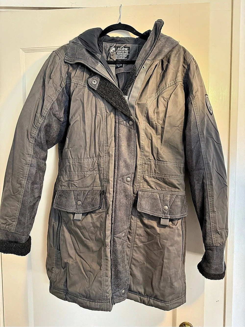 Kühl Women's Hooded Puffer Coat in Gray